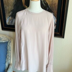 NWT Brunello Cucinelli Pink 100% Silk Top Monilli Bead Detail Size XL $1798